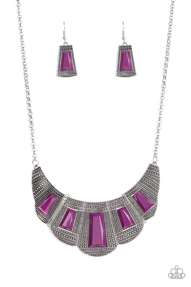 Paparazzi Necklace ~ Lion Den - Purple