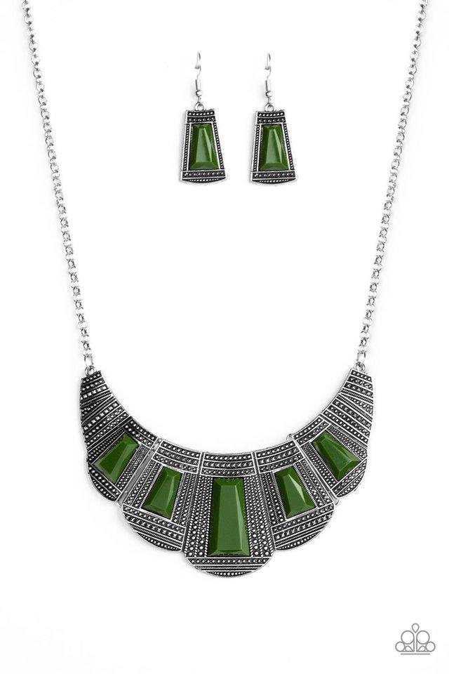 Paparazzi Necklace ~ Lion Den - Green