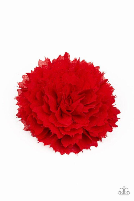 Paparazzi Hair Accessories ~ Bloom-tastic - Red