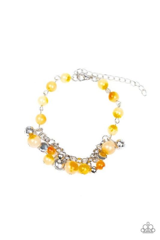 Paparazzi Bracelet ~ Glossy Glow - Yellow