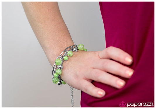 Pulsera Paparazzi ~ High Hopes - Verde