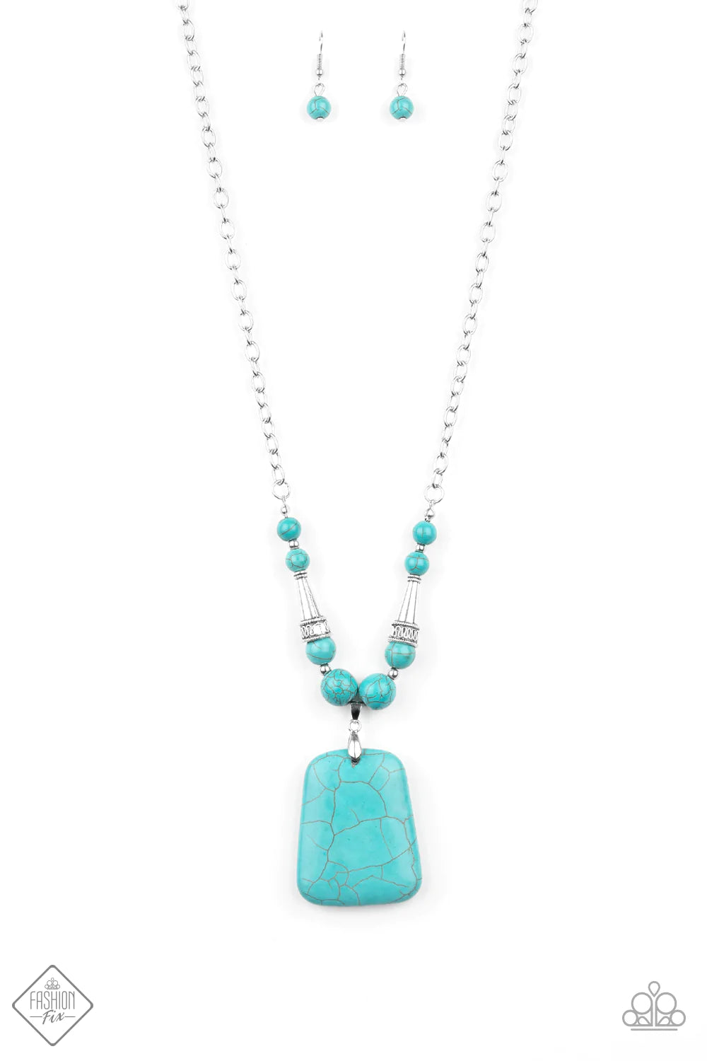 Paparazzi Necklace ~ Sandstone Oasis  - Blue