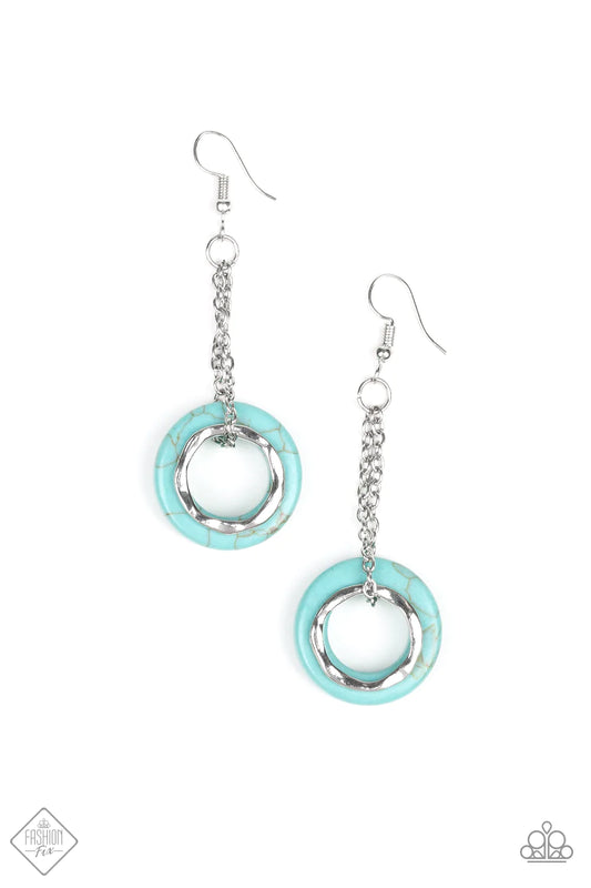 Paparazzi Earring ~ Mojave Oasis  - Blue