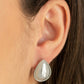 SHEER Enough - White - Paparazzi Earring Image