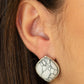 Marble Marvel - White - Paparazzi Earring Image