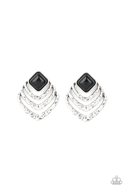 Rebel Ripple - Black - Paparazzi Earring Image