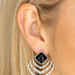 Rebel Ripple - Black - Paparazzi Earring Image