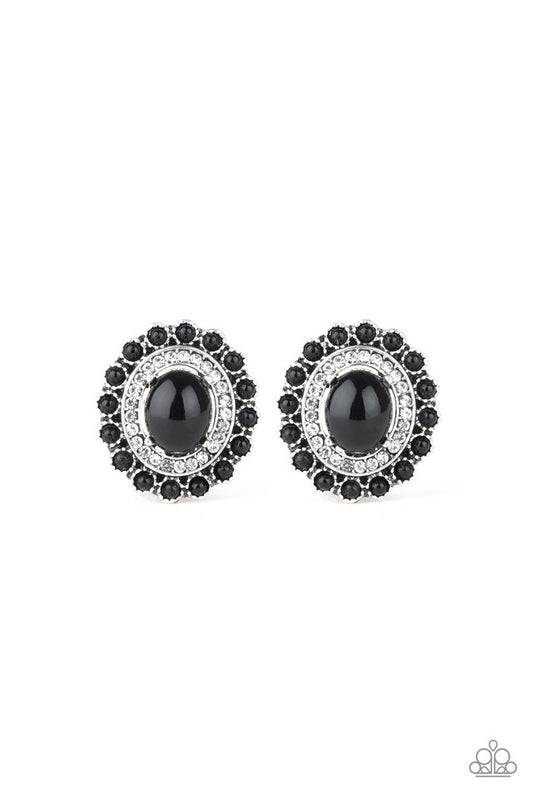 Floral Flamboyance - Black - Paparazzi Earring Image