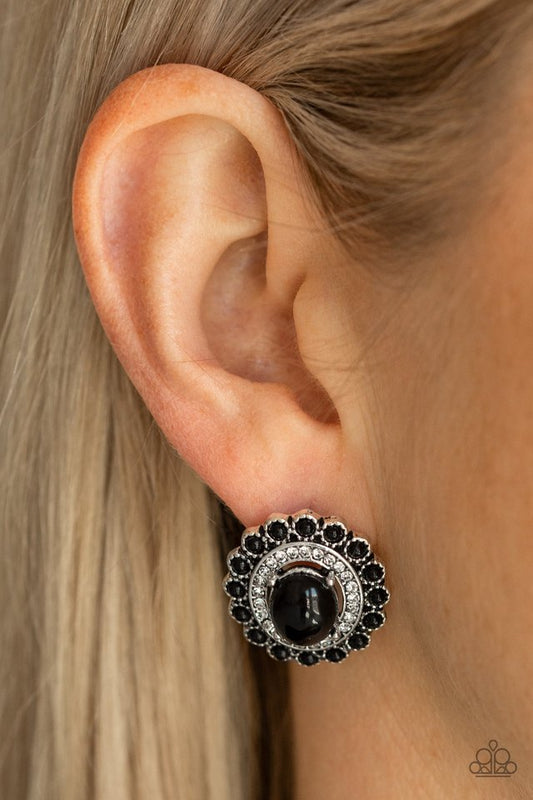 Floral Flamboyance - Black - Paparazzi Earring Image