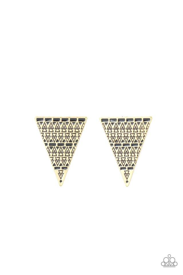 Paparazzi Earring ~ Terra Tricolor - Brass