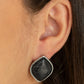 Marble Marvel - Black - Paparazzi Earring Image