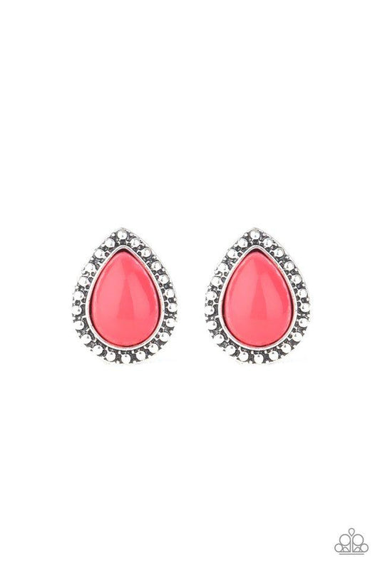 Paparazzi Earring ~ Boldly Beaded - Pink