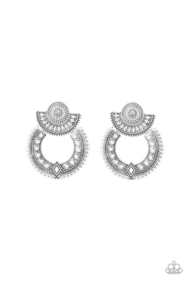 Texture Takeover - Silver - Paparazzi Earring Image