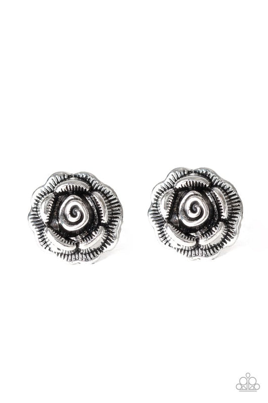 Best ROSEBUDS - Silver - Paparazzi Earring Image