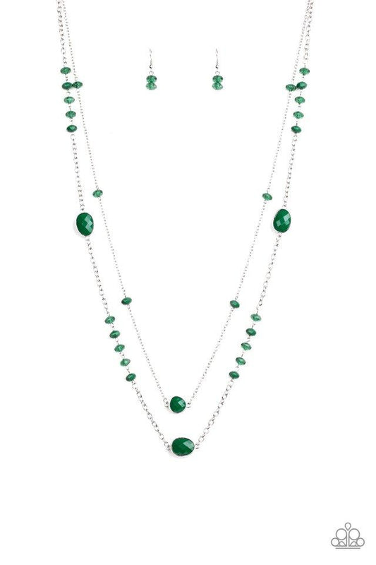 Paparazzi Necklace ~ Dazzle The Crowd - Green