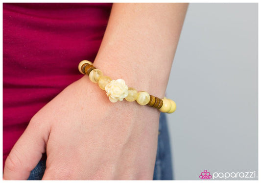 Paparazzi Bracelet ~ Now and Zen - Yellow