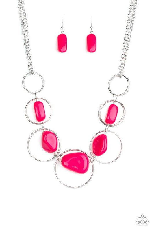 Paparazzi Necklace ~ Travel Log - Pink