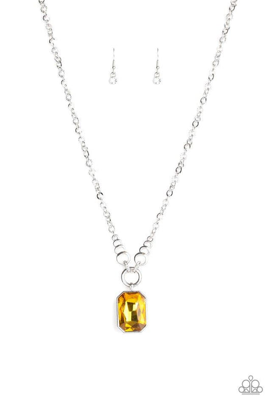 Paparazzi Necklace ~ Queen Bling - Yellow