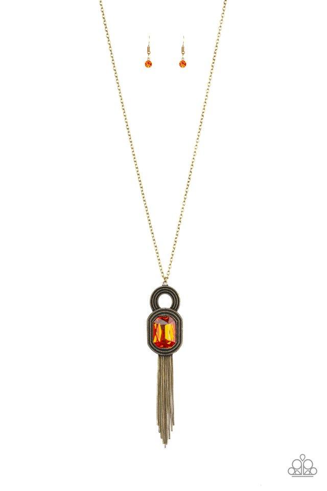 Paparazzi Necklace ~ A Good TALISMAN Is Hard To Find - Orange