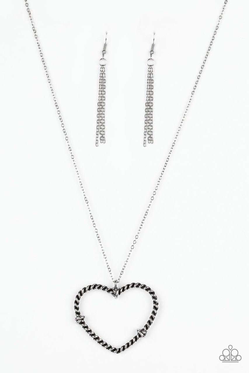 Paparazzi Necklace ~ Straight From The Heart - Silver