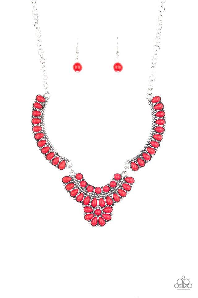 Paparazzi Necklace ~ Omega Oasis - Red