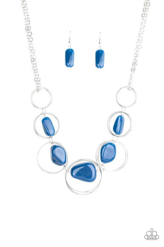 Paparazzi Necklace ~ Travel Log - Blue