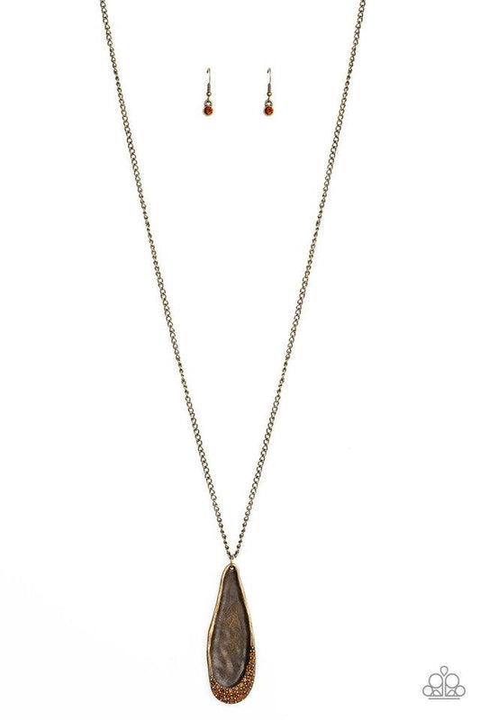 Paparazzi Necklace ~ Metro Storm - Brown