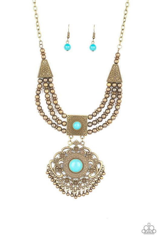 Paparazzi Necklace ~ Santa Fe Solstice - Brass