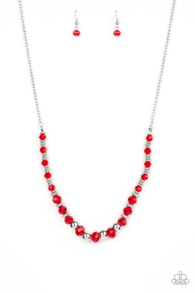 Paparazzi Necklace ~ Stratosphere Sparkle - Red