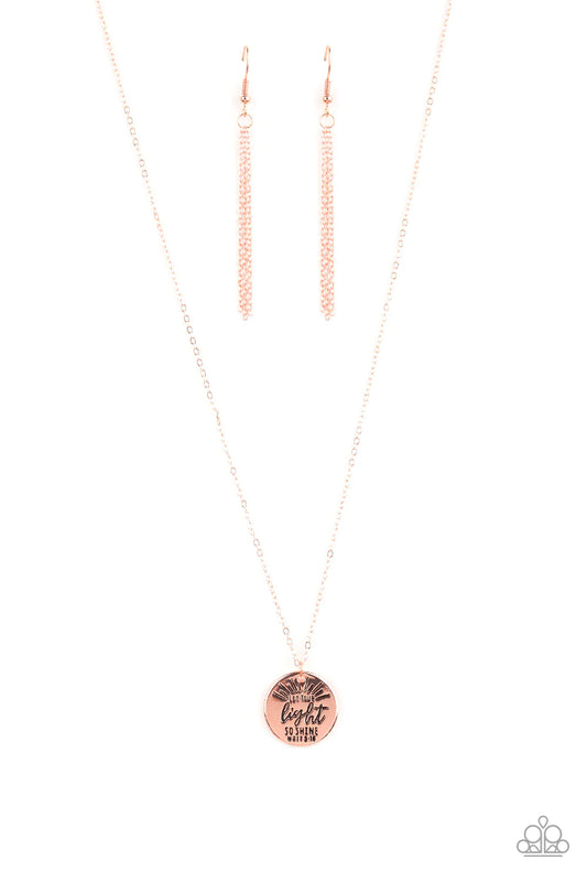 Paparazzi Necklace ~ Let Your Light So Shine - Copper