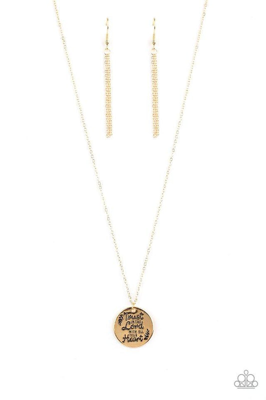 Paparazzi Necklace ~ All You Need Is Trust - Gold