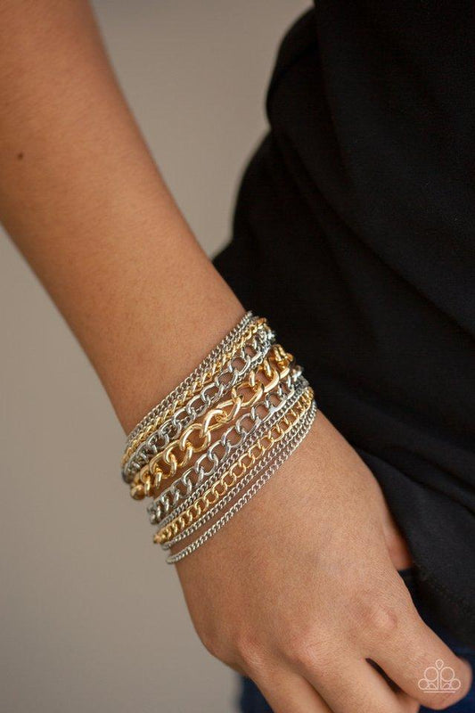 Paparazzi Bracelet ~ Metallic Horizon - Multi