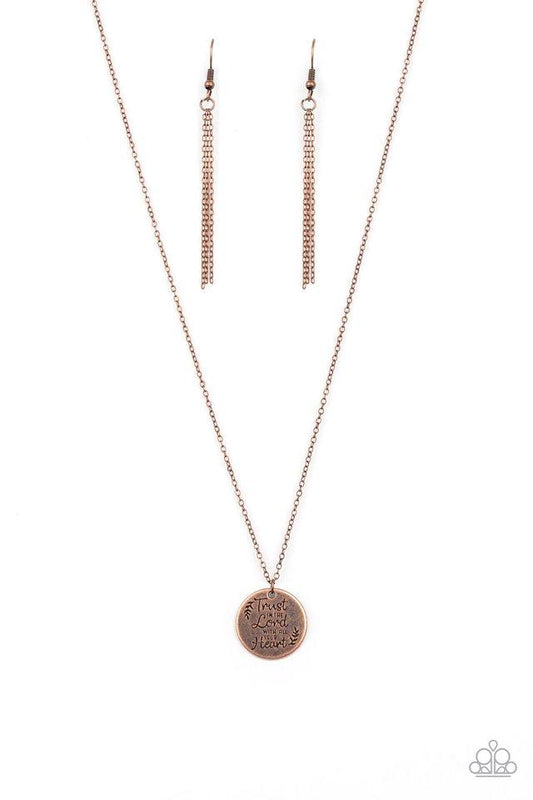 Paparazzi Necklace ~ All You Need Is Trust - Copper