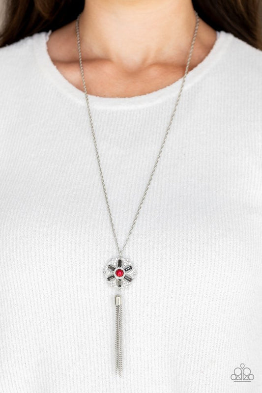 Fine Florals - Red - Paparazzi Necklace Image