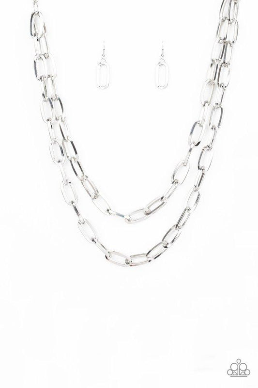 Paparazzi Necklace ~ Make A CHAINge - Silver