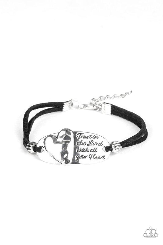 Paparazzi Bracelet ~ A Full Heart - Silver