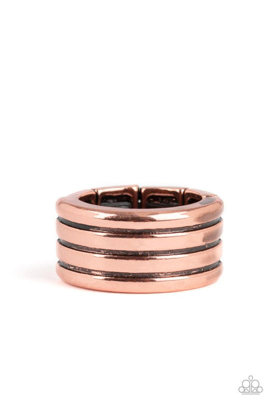 Zip Line - Copper - Paparazzi Ring Image