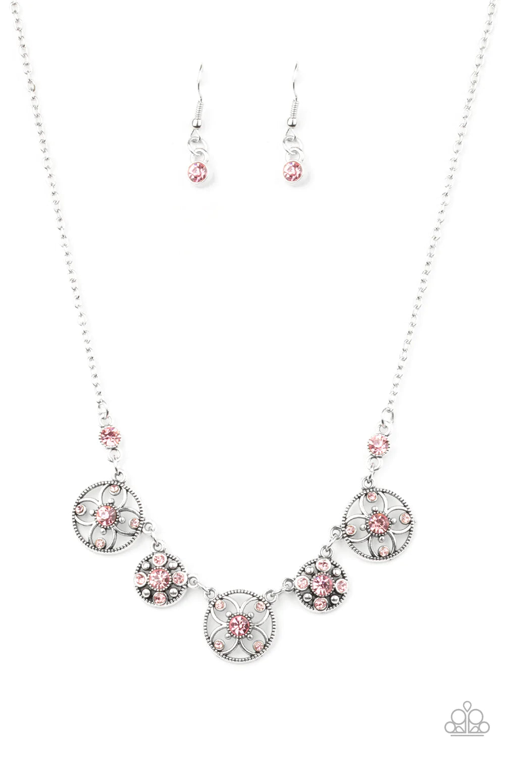 Collar Paparazzi ~ Florescencia Floral - Rosa