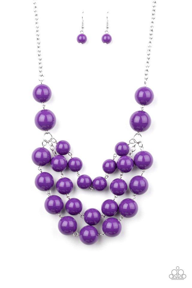 Paparazzi Necklace ~ Miss Pop-YOU-larity - Purple