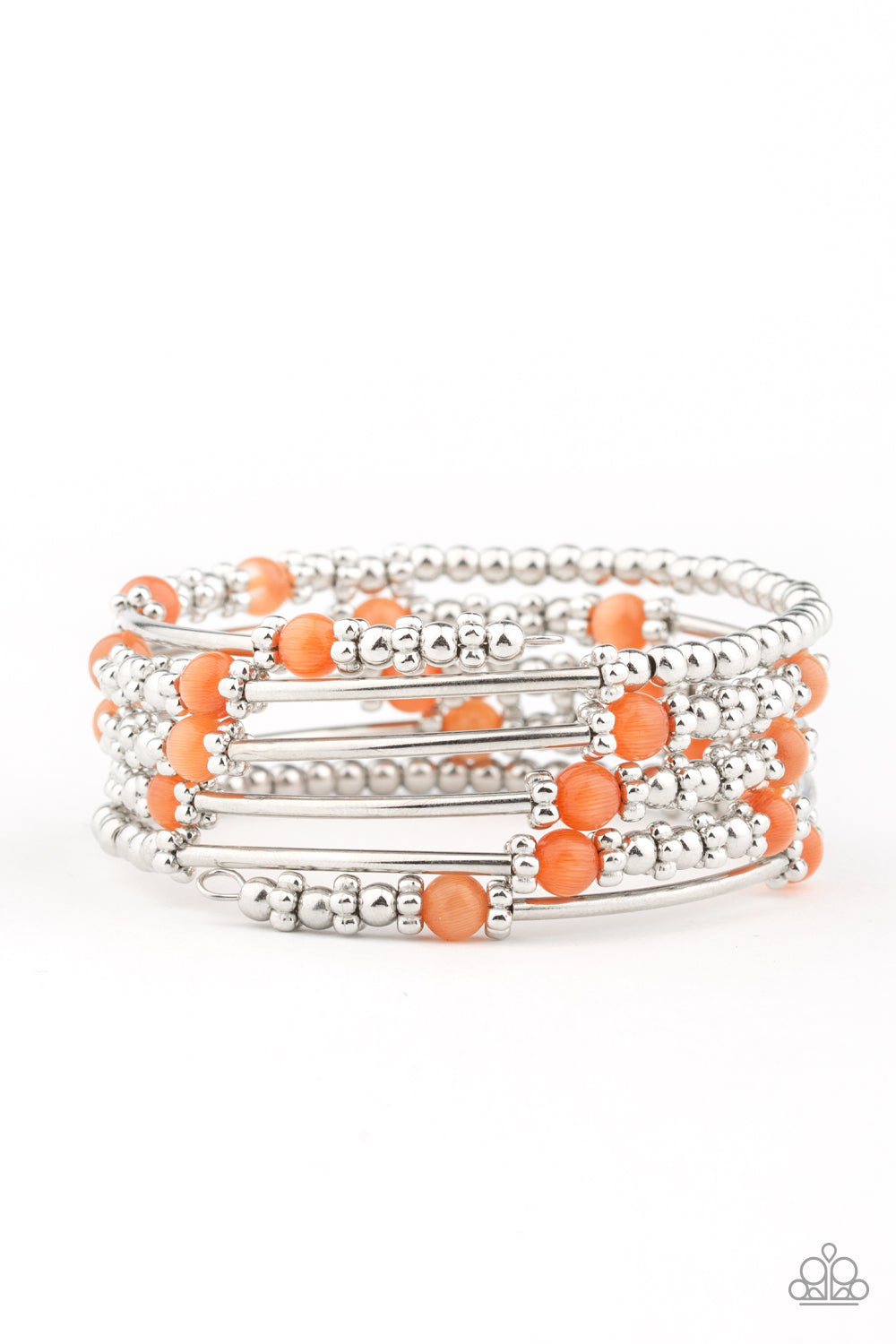 Pulsera Paparazzi ~ Carisma colorido - Naranja