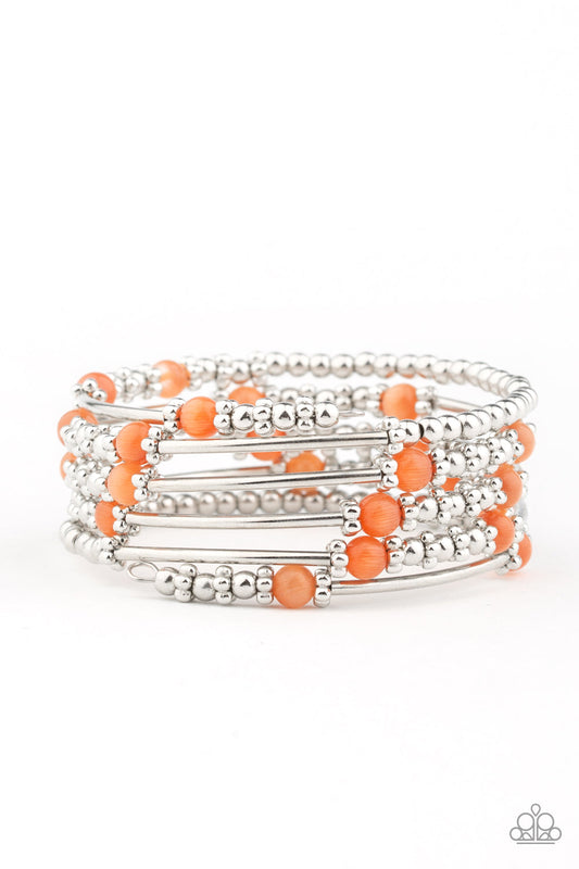 Pulsera Paparazzi ~ Carisma colorido - Naranja