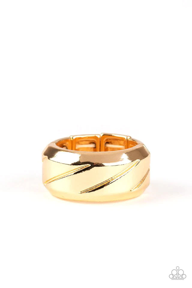 Paparazzi Ring ~ Sideswiped - Gold