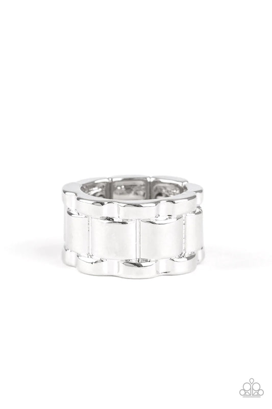 Anillo Paparazzi ~ Maquinaria moderna - Plata