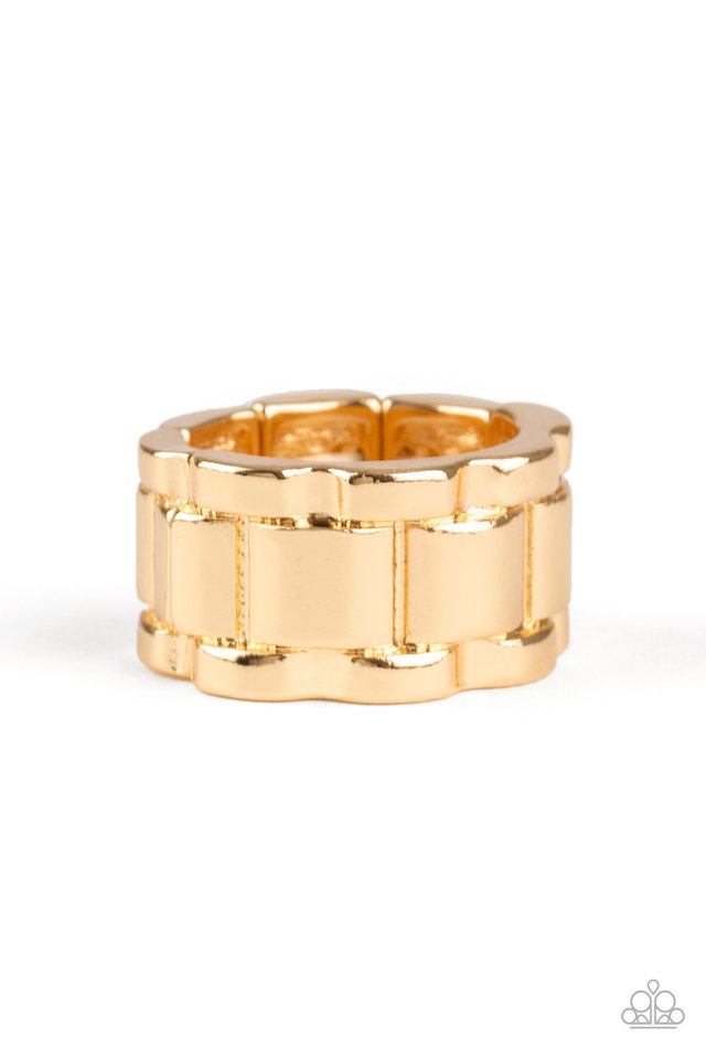 Modern Machinery - Gold - Paparazzi Ring Image