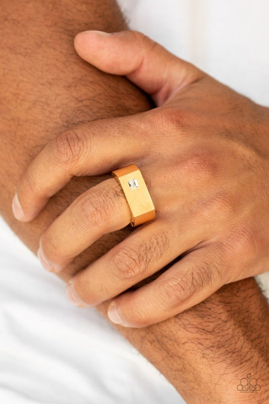 Steadfast - Gold - Paparazzi Ring Image