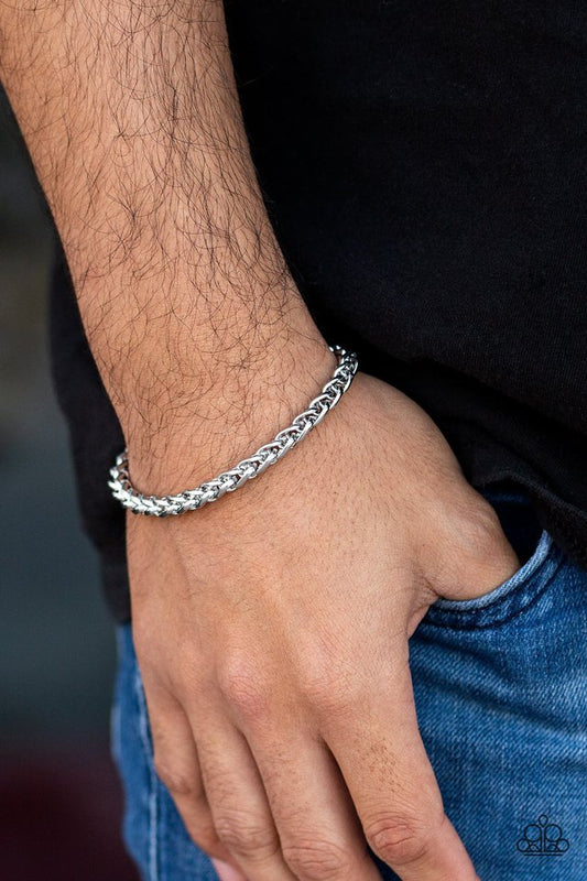 Knocked It Out Of The Park - Silver - Paparazzi Bracelet Image