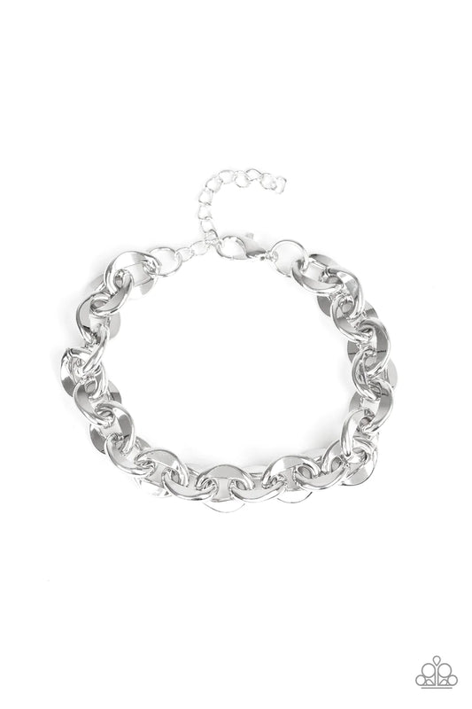 Pulsera Paparazzi ~ Step It Up - Plata