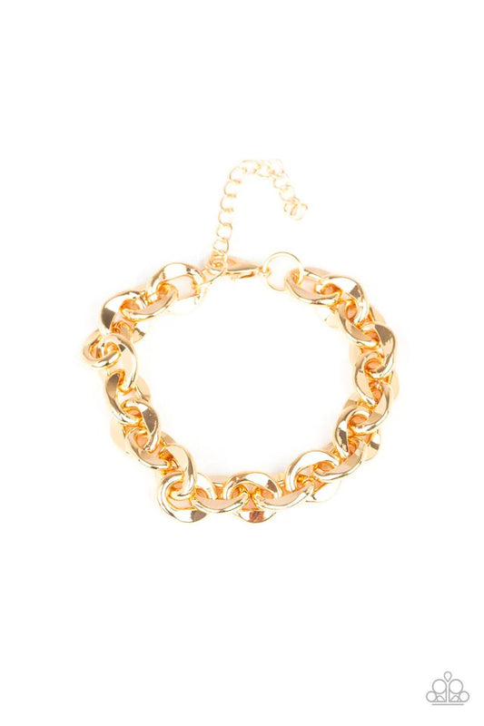 Pulsera Paparazzi ~ Step It Up - Oro