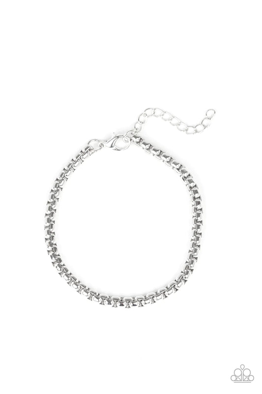 Pulsera Paparazzi ~ Metro Marathon - Plata