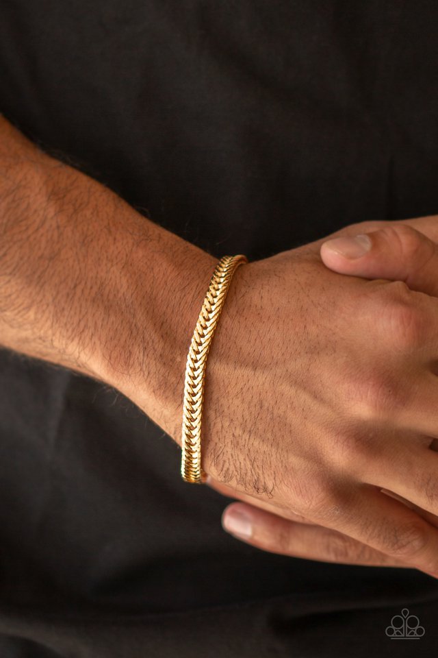 One-Two Knockout - Gold - Paparazzi Bracelet Image